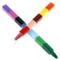 New 1 Set Colorful 12 Colors Oil Paint Pen Craton Stacker Pencils Drawing Pen Art Painting Gift For Children Kids Pastel Crayons