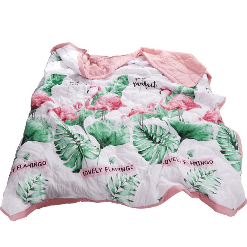 40 Flamingos Print Bedspread Summer Quilt Blanket Comforter Bed Cover Quilting Home Textiles Suitable for Children adult