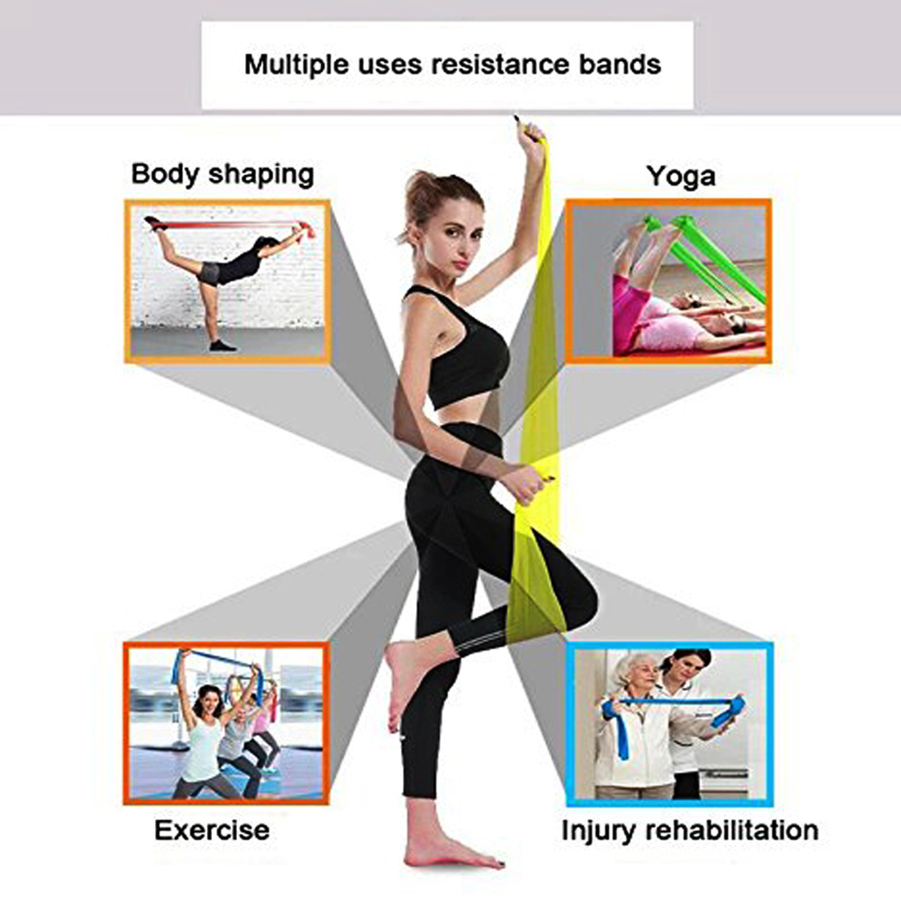1.8m Rubber resistance bands Latex loop elastic band for Yoga fitness equipment Pilates Training Stretched Crossfit fitness gum