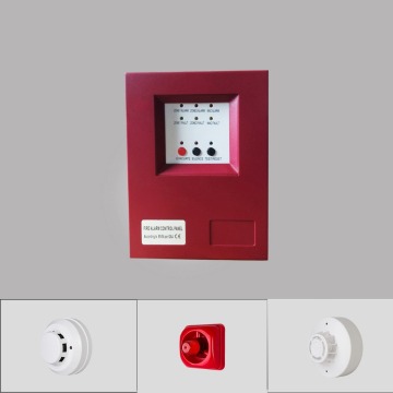 Metal Box 2 Zone Fire Alarm System Fire Alarm Control Panel Smoke Alarm For Home School Shop