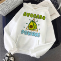 Avocado Hoodies Fashion Small Fresh 90s Women Vegan Cartoon Harajuku Cute Sweatshirt Warm Female Ullzang Graphic Avocado Hoodies