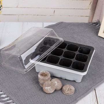 10pcs 12 Grid Flower Pot Nursery Pots Planting Seed Tray Kit Plant Germination Box With Dome And Base Garden Grow Box Gardening