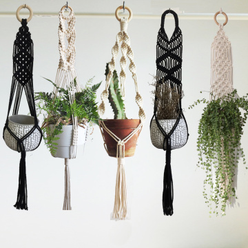 New arrival 100% handmade macrame plant hanger pot tray pot hanger