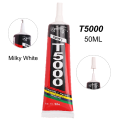 50ML T5000 Epoxy Glue Liquid Adhesive Glass Fabric Textile Phone LCD Touch Screen Paper Electronic Component Rubber PVC Acrylic