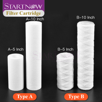 Filter Cartridge Water Purifier 5 / 10 Inch 5-Micron Sediment PP Cotton or Wire Wound For Water Chiller Water Filter System