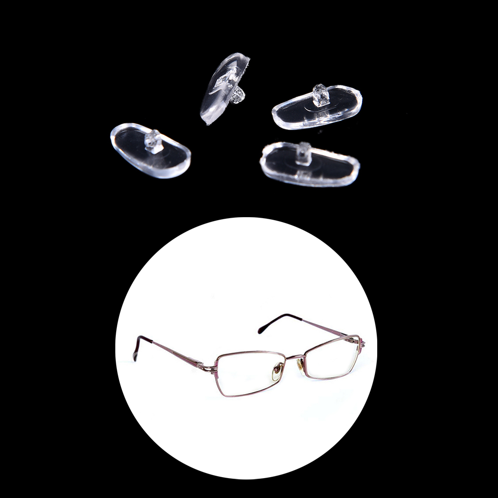 50 Pairs Anti Slip Size part Eyeglasses Glasses Silicone nose pads eyewear accessory 13x7mm