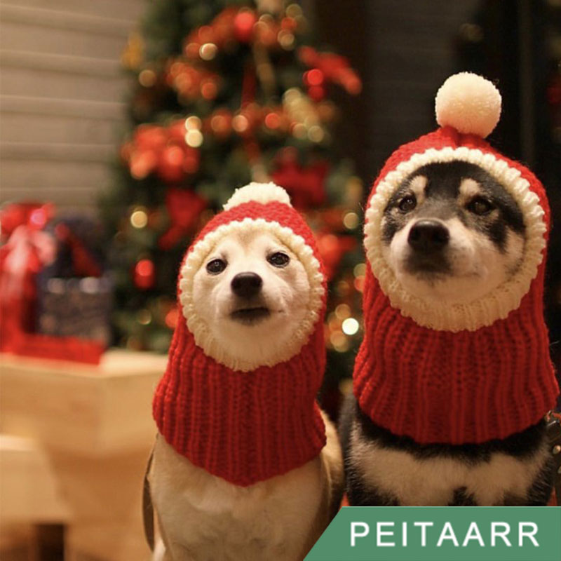 [PEITAARR] Pet Products Clothing Accessories Cats Puppy Small Dogs Party Hats Woolen Yarn Christmas Winter Autumn Warmth Costume