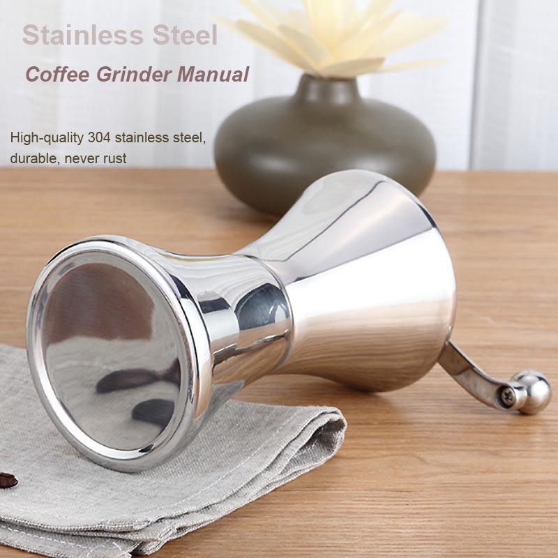 BORREY Stainless Steel Coffee Grinder Mill Portable Manual Grinder Bean Machine Espresso Coffee Make Professional Barista Tools