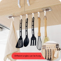 Kitchen Sliding Hook, Stainless Steel Hanging Rack Rail Organize Kitchen Tools with 6 Hooks,Pot Pan, Spoon, BBQ,shovel,dishcloth