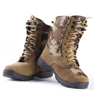 Winter Hunting Thicken Wool Warm Snow Boots Men Outdoor Hiking Skiing Fishing Camo Non-slip Waterproof Cotton Padded High Shoes