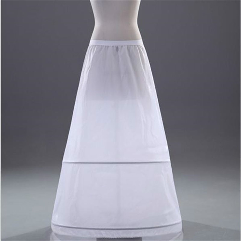 Brand New A-line Petticoats White 2-Hoops Underskirt Crinoline for Wedding Dress Bride Gown In Stock Wedding Accessories