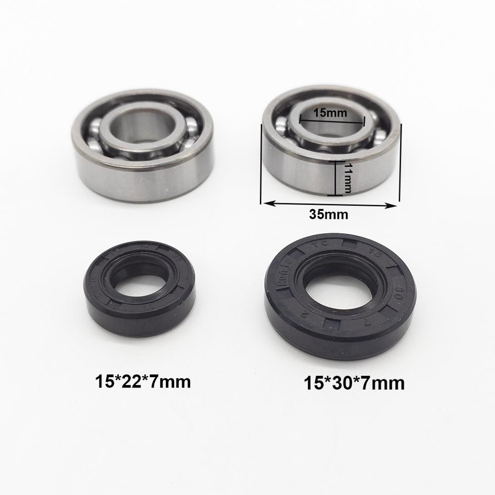 Crankshaft Oil Seal Grooved ball Bearing Kit For 40F-5 CG430 Brush Cutter & Grass Trimmer