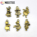 10pcs Meetee Antique Bronze Cartoon Zipper Head Alloy Pendant Hang DIY Zippers Puller Handmade for Garment Parts Accessory G6-2