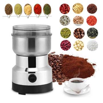 220V Household Stainless Steel Grinder Coffee Bean Grinder Easy To Clean Kitchen Tools Four Specifications Converter