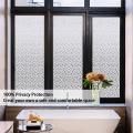 LUCKYYJ Privacy Window Film Static Cling Decor Glass Sticker Frosted Vinyl Window Covering Anti-UV Self-adhesive Window Sticker