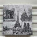 decoupage wedding vintage napkins paper elegant tissue tower church Paris stamp craft birthday party beautiful serviettes decor