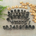 37pcs Number Letter Cookies Tools Alphabet Letter Number Cake Fondant Icing Cutter Mould stainless Tools Set Adult Child