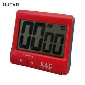 OUTAD New Large LCD Digital Kitchen Timer Count-Down Up Clock Loud Alarm red