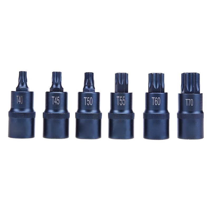 Torx Screwdriver Bit 1/2 Socket Bits Adapter for Screwdrivers T20 T25 T27 T30 T35 T40 T45 T50 T55 T60 T70 Drive Socket Tool