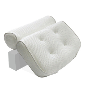 3D Cushion With Suction CupsBath Pillow Breathable Comfortable Bath Spa Pillow Mesh Spa Back Support Spa Waterproof Pillow
