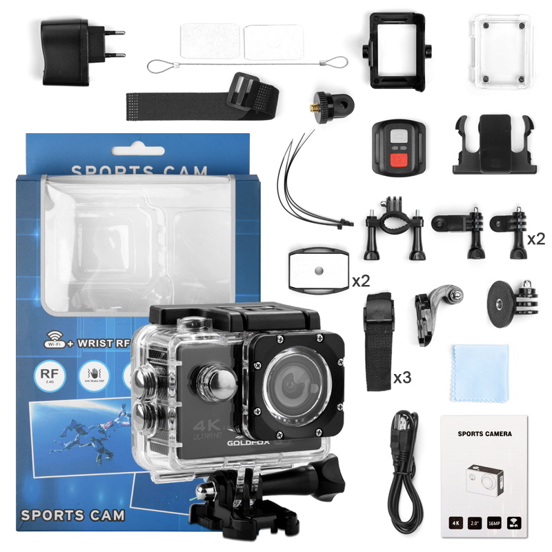 Ultra HD 4K Action Camera WiFi 2.0" 1080P Remote Control 170D Underwater Go Waterproof Pro Sport Helmet Video Recording Camera