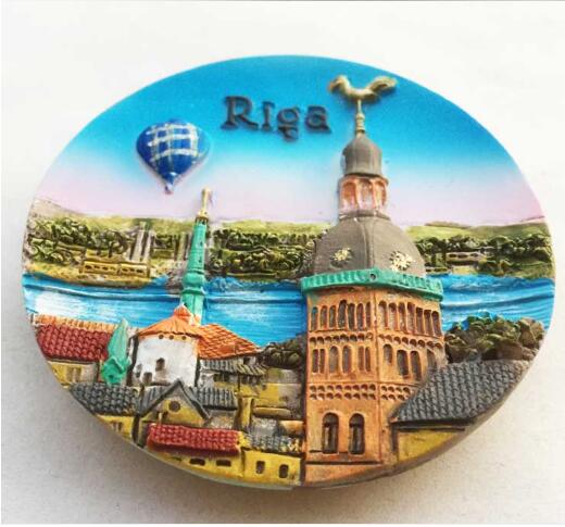 The Baltic, Nordic, and Latvian capital, Riga 3D Fridge Magnets Travel Souvenirs Refrigerator