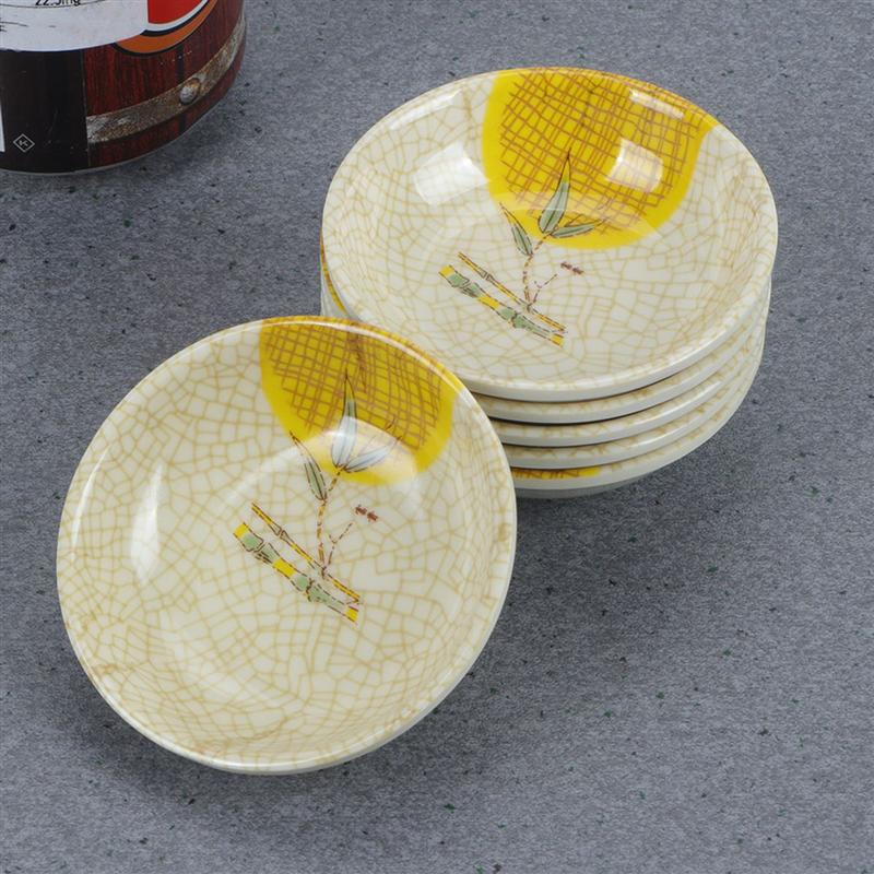 6pcs Melamine Sauce Plates Sauce Dish Dipping Dish Gravy Boats Reusable Sauce Container Small For Restaurant Home