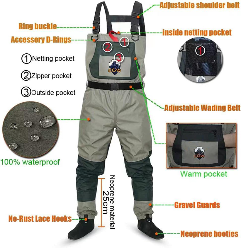 Mens Womens Breathable Waterproof Wader