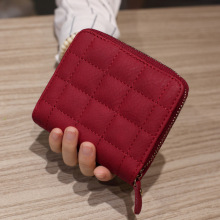 2020 Korean Version of Mini Wallet Coin Purse Female Wallet PU Fashion Ladies Wallet Short Zipper Cute Student Short Embroidered