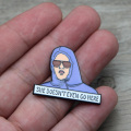 L3775 She DOES NOT Even Go Here Fashion Girls Metal Enamel Brooches and Pins Lapel Pin Backpack Badge Collar Jewelry