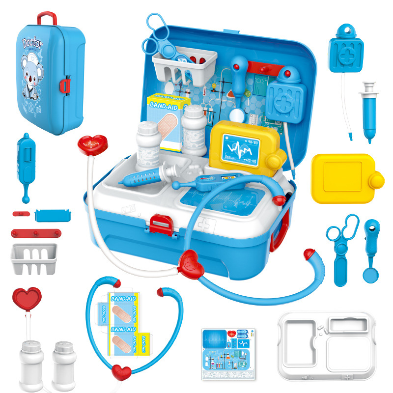 2020 Children Pretend Play Doctor Toys Set Backpack Medical Kit Role Play Kids Juguetes Brinquedos Toy Xmas Gifts for Boys Girls