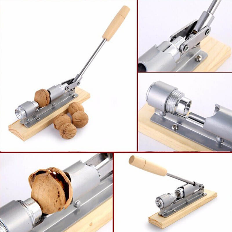 Walnut Nutcracker Manual Stainless Steel Nut Cracker Sheller Mechanical Machine shell Fast Opener Kitchen walnut Clip Tools