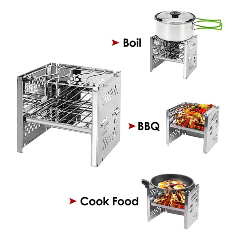 Barbecue Mini Barbecue Net Portable Firewood Folding Charcoal Stove Japanese BBQ Grill
