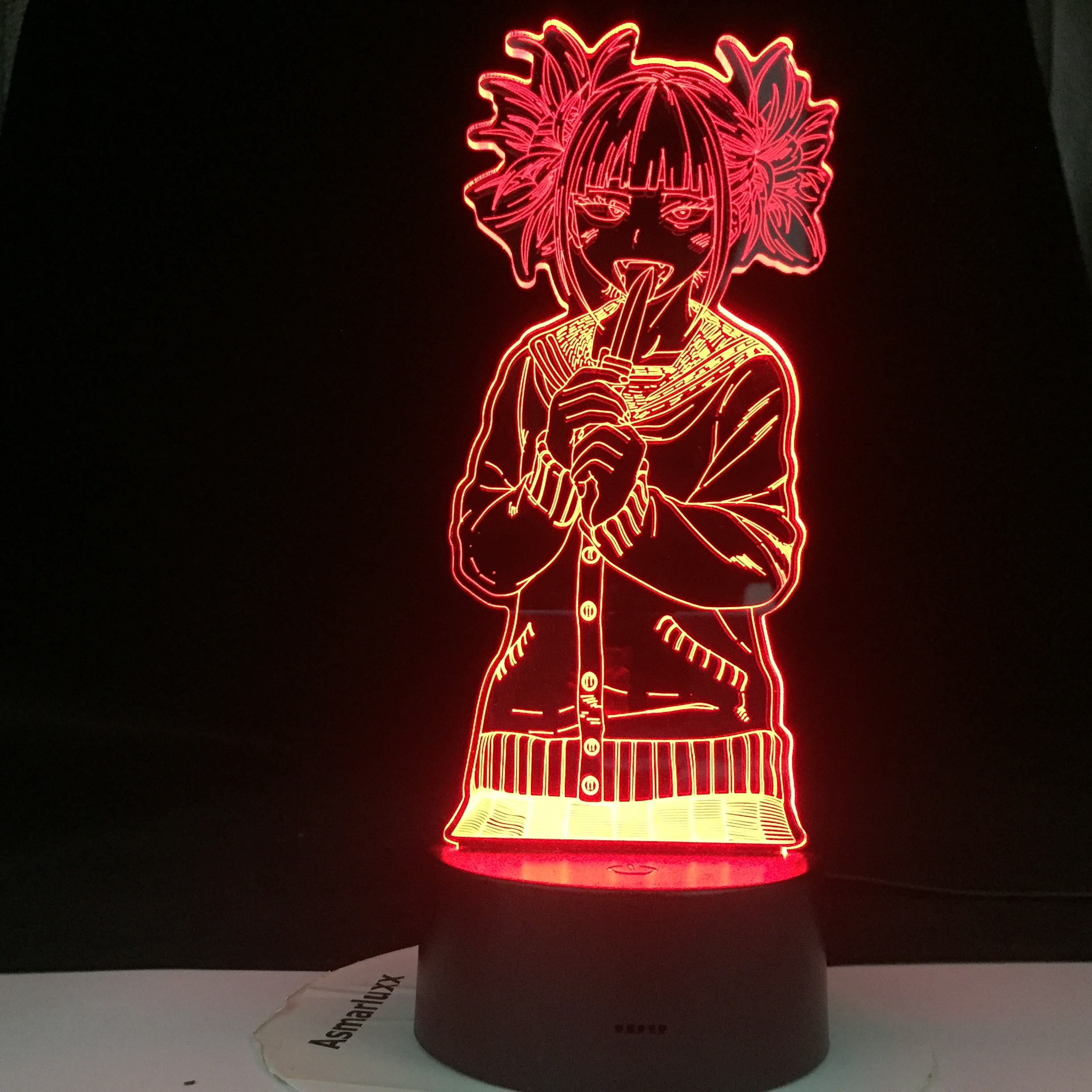 TOGA HIMIKO LED ANIME LAMP MY HERO ACADEMIA 3d Led Night Light for Kids Child Bedroom Decor Light Acrylic Table Lamp Gift