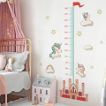 Dktie color cartoon animal height measurement wall stickers family essential children height map kindergarten wall decoration