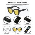 FENCHI Cat Eye Women Night Vision Glasses Polarized Yellow Sunglasses Driving Night Vision Goggles For Car Vision Nocturna