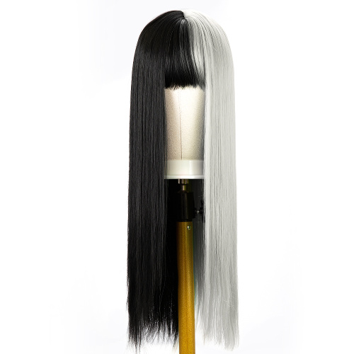 Long Straight Two Tone Color Cosplay Synthetic Wig Supplier, Supply Various Long Straight Two Tone Color Cosplay Synthetic Wig of High Quality