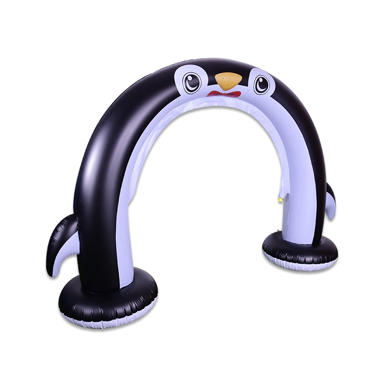 Small Inflatable Penguin Arch Sprinkler For Kids