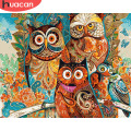 HUACAN Pictures By Numbers Owl Animals Oil Painting By Numbers Kits Drawing Canvas DIY Hand Painted Home Decoration Art