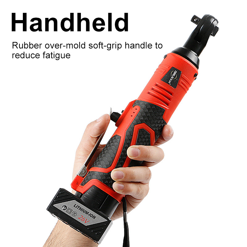 12/26V 3/8" Cordless Electric Ratchet Wrench Tool Set Kit Rechargeable Lithium-Ion Battery Scaffolding Impact Wrench Power Tool