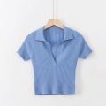 short sleeve blue