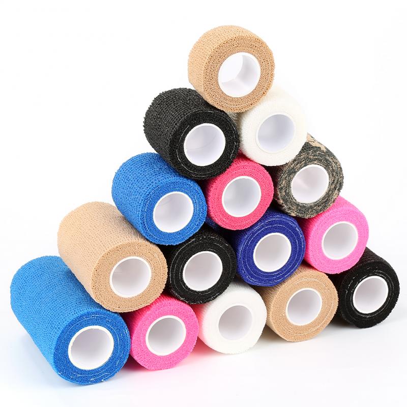 Multi-size Self Adhesive Elastic Bandage colorful Sport Tape Elastoplast Emergency Muscle Tape First Aid Tool For Knee Support