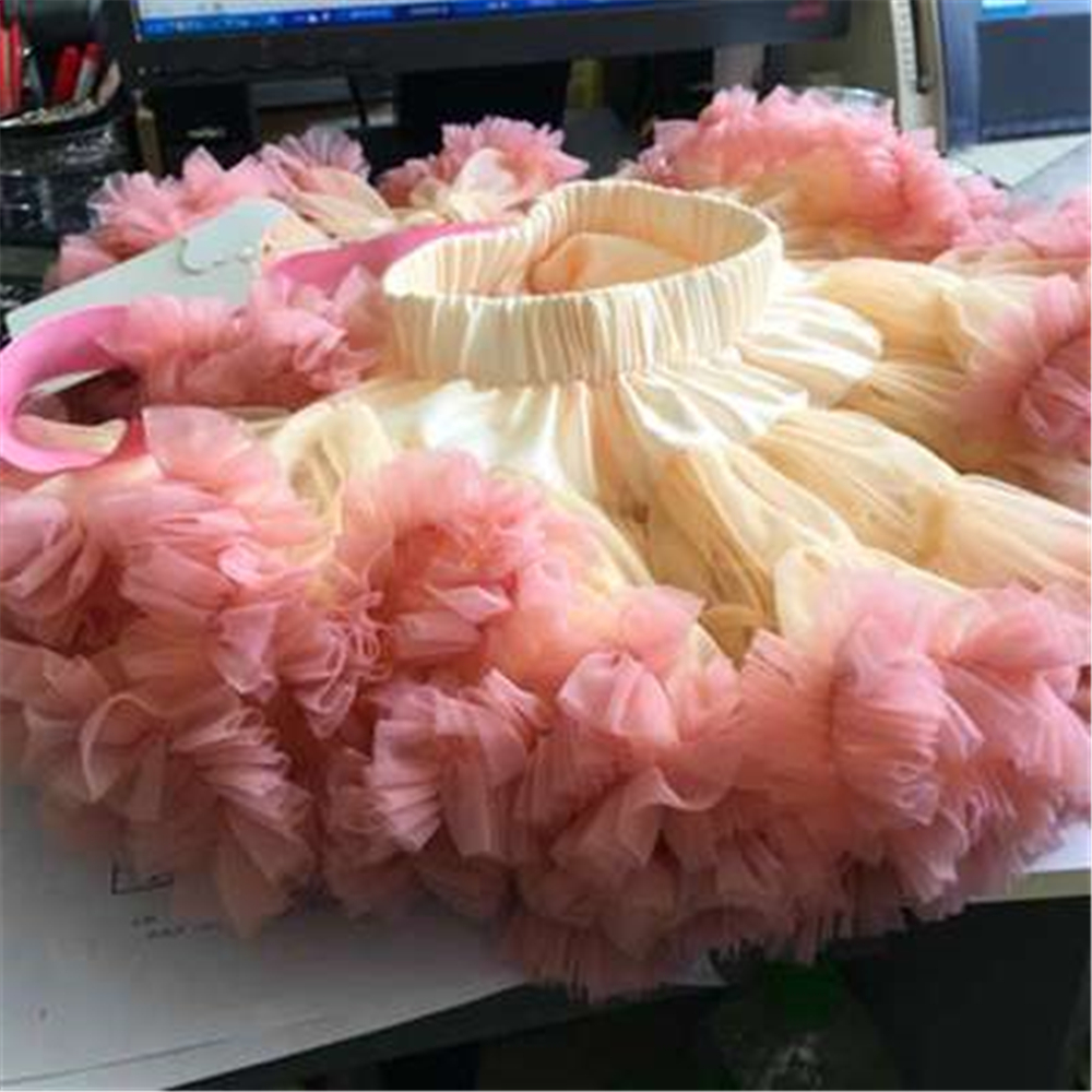 Super Fluffy Baby Girl Tutu Skirt Fantasy Samba Ballet Skirt for Girls Birthday Party Infant Purple Pink Yellow Tulle Skirt Kids