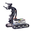 New GFS WiFi Bluetooth Smart Robotic Arm Tank Car Kit With Stainless Steel Chassis Support XR BLOCK Linux For Arduino2560