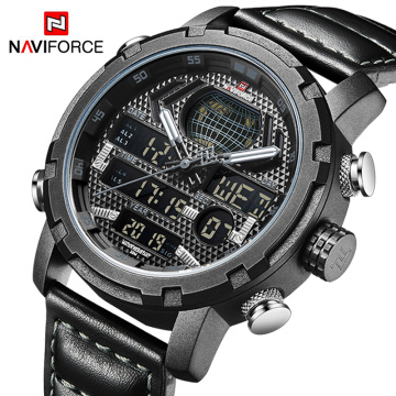 Luxury Brand NAVIFORCE Men Watch Digital Analog Sport Wristwatch Military Leather Male Waterproof Clock Relogios Masculino 2020