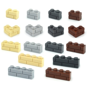 Military MOC Parts Building Blocks Thick Wall Classic Bricks City Accessories Sandbags Stairs Ladders DIY Fence 98283 15533 6020