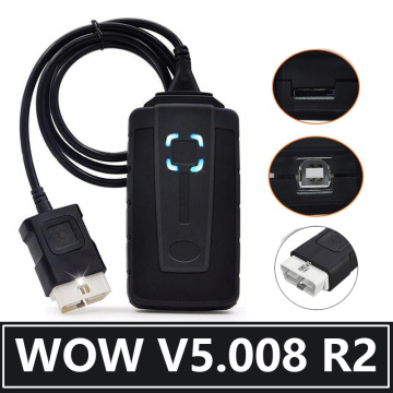 2020 WOW v5.008 R2 Delphis Diagnostic Tool Obd2 Bluetooth Ds150e TCS EU warehouse scanner car truck + 8 pcs cables freeshipping