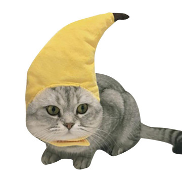 Funny Pet Dog Cat Cap Costume Banana Hat for Party Christmas Cosplay Head Accessories