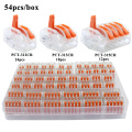 Wire Connector 54PCS / Box Transparent Universal Compact Terminal Block Lighting Connector for 5-Room Hybrid Quick Connector
