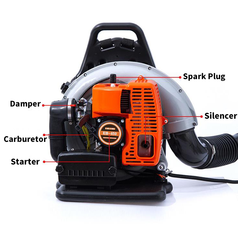 63.3cc Backpack High Power Two Stroke Gasoline Garden Leaf Blower Industrial Dust Removal Vacuum Cleaner Pneumatic Extinguisher